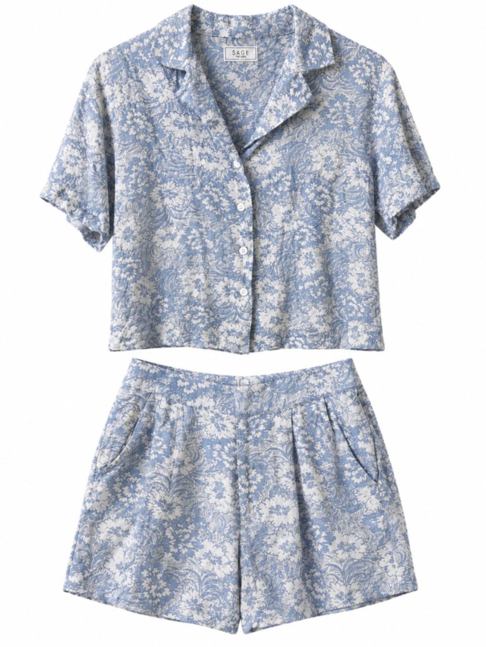 Sage The Label Anthropologie Floral Matching Set Size S/L